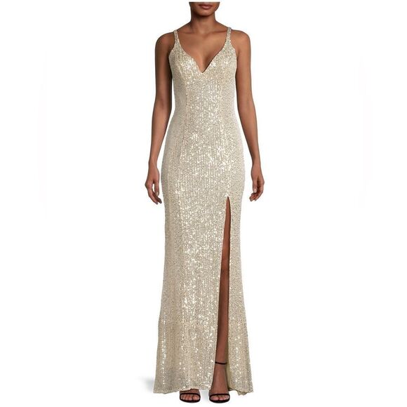 Mac Duggal Ieena Sequin V-Neck Gown size 2 - Picture 3 of 12